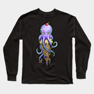 Octopus Ice-cream Cone Color Long Sleeve T-Shirt